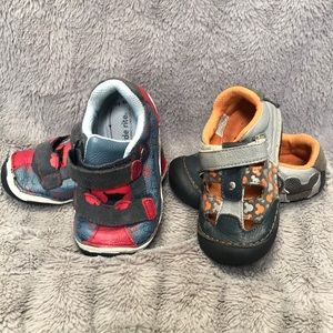 2 Pairs Baby Boys Stride Rote Shoes Size 6W